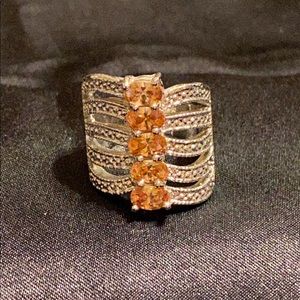 Morganite Illusion Ring Sz 7.5